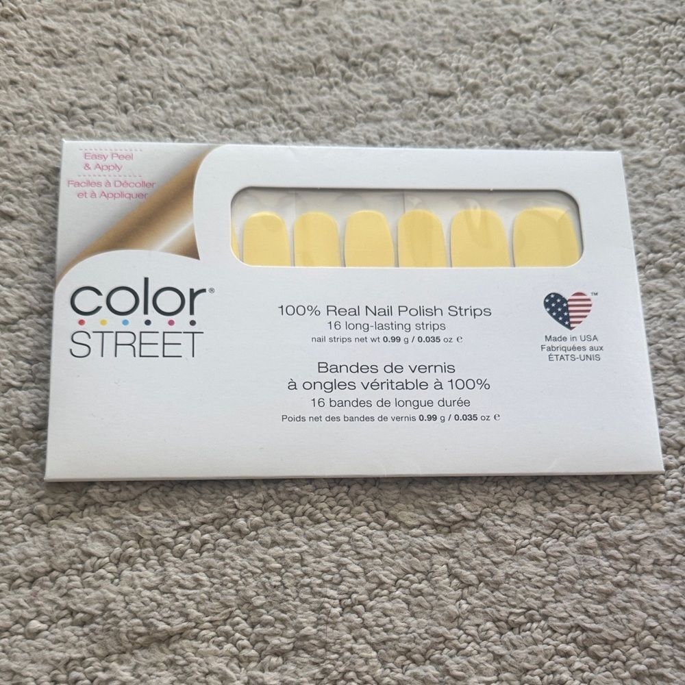 Color Street Sunny Yellow Nail Strips NWT